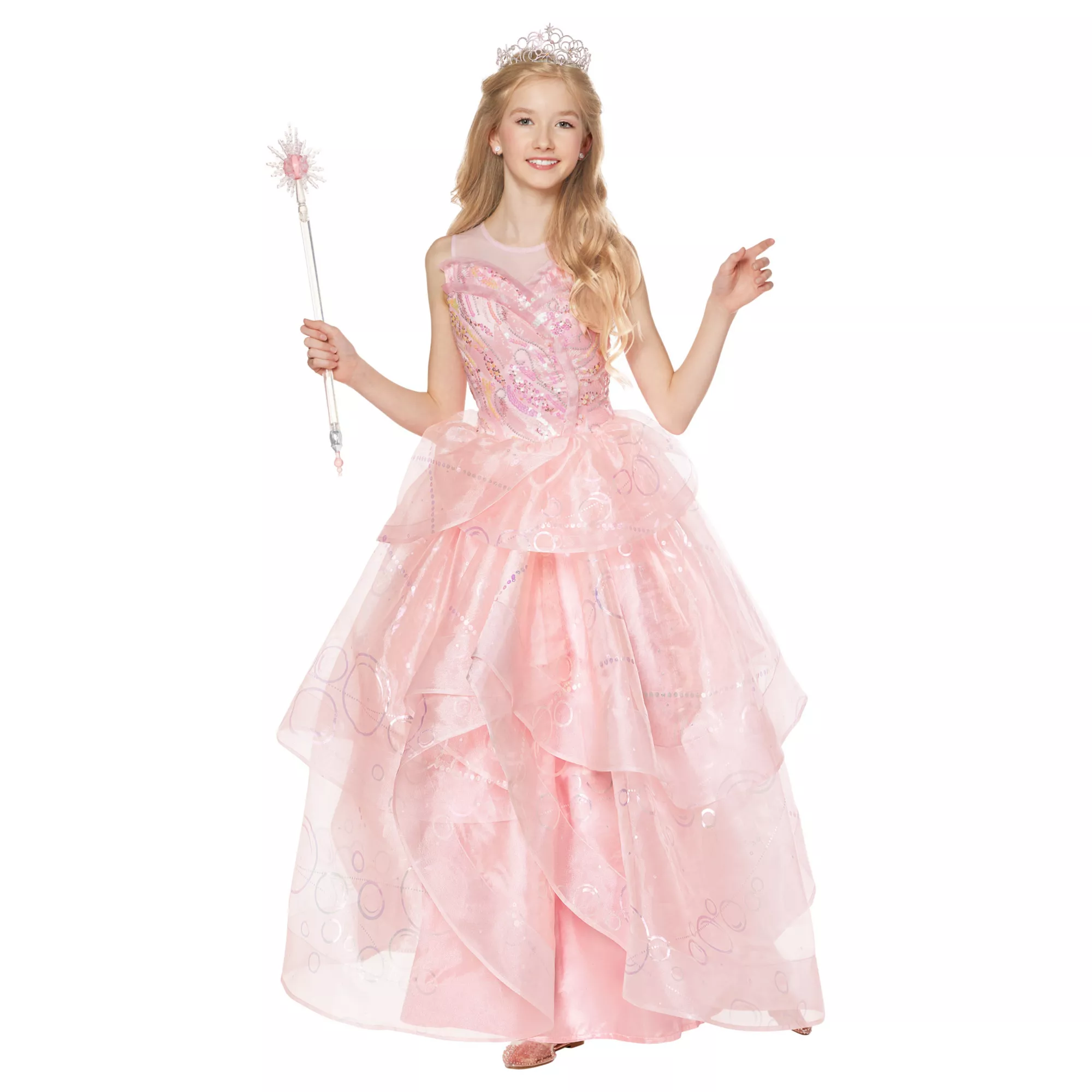 Kids Glinda Costume Deluxe -  Wicked at Spencer's