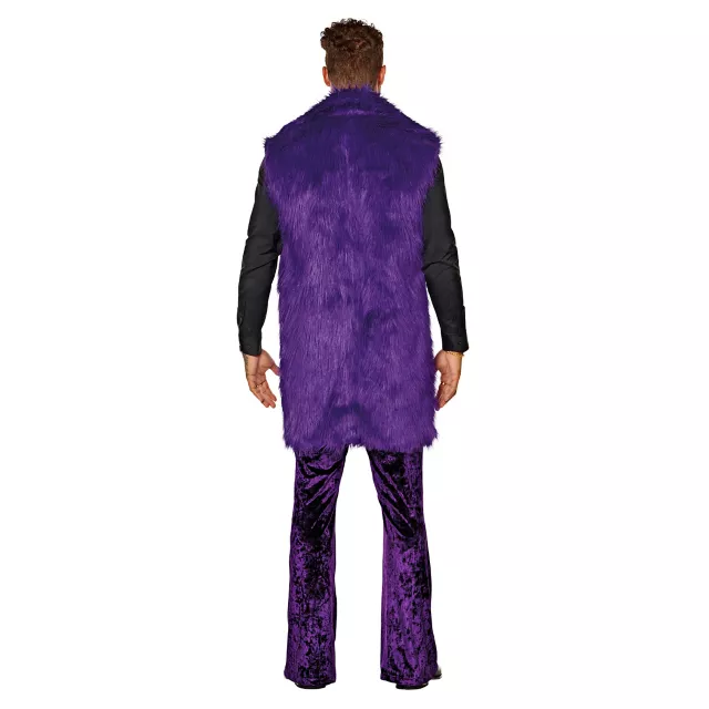 Adult Fuzzy Purple Vest Jacket