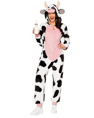 Adult Cow Jumpsuit Costume