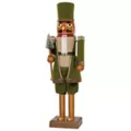 5 Ft 3 In Collapsible Animated Green Bouclé Nutcracker at Spirit Halloween