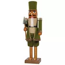 5 Ft 3 In Collapsible Animated Green Bouclé Nutcracker at Spirit Halloween