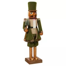 5 Ft 3 In Collapsible Animated Green Bouclé Nutcracker at Spirit Halloween