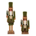 5 Ft 3 In Collapsible Animated Green Bouclé Nutcracker at Spirit Halloween