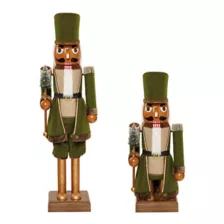 5 Ft 3 In Collapsible Animated Green Bouclé Nutcracker at Spirit Halloween