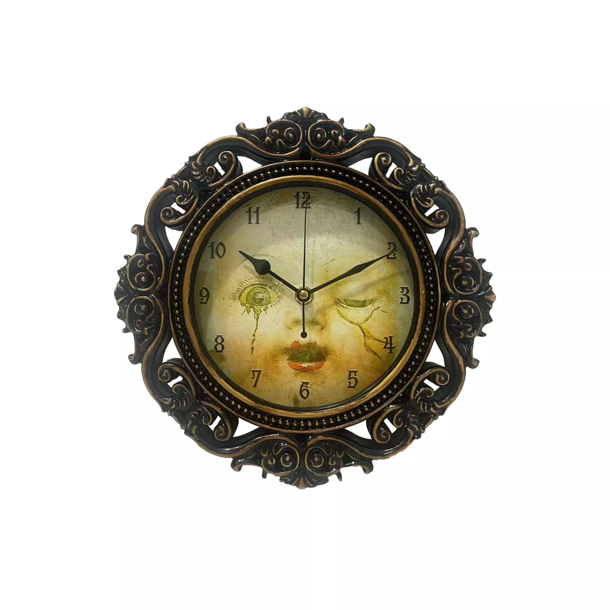 Antique Doll Face Clock at Spencer's