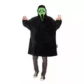Glow in the Dark Ghost Face Hooded Blanket at Spirit Halloween