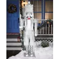 7 Ft Silver Bling Bluetooth Compatible Nutcracker Animatronic at Spirit Halloween