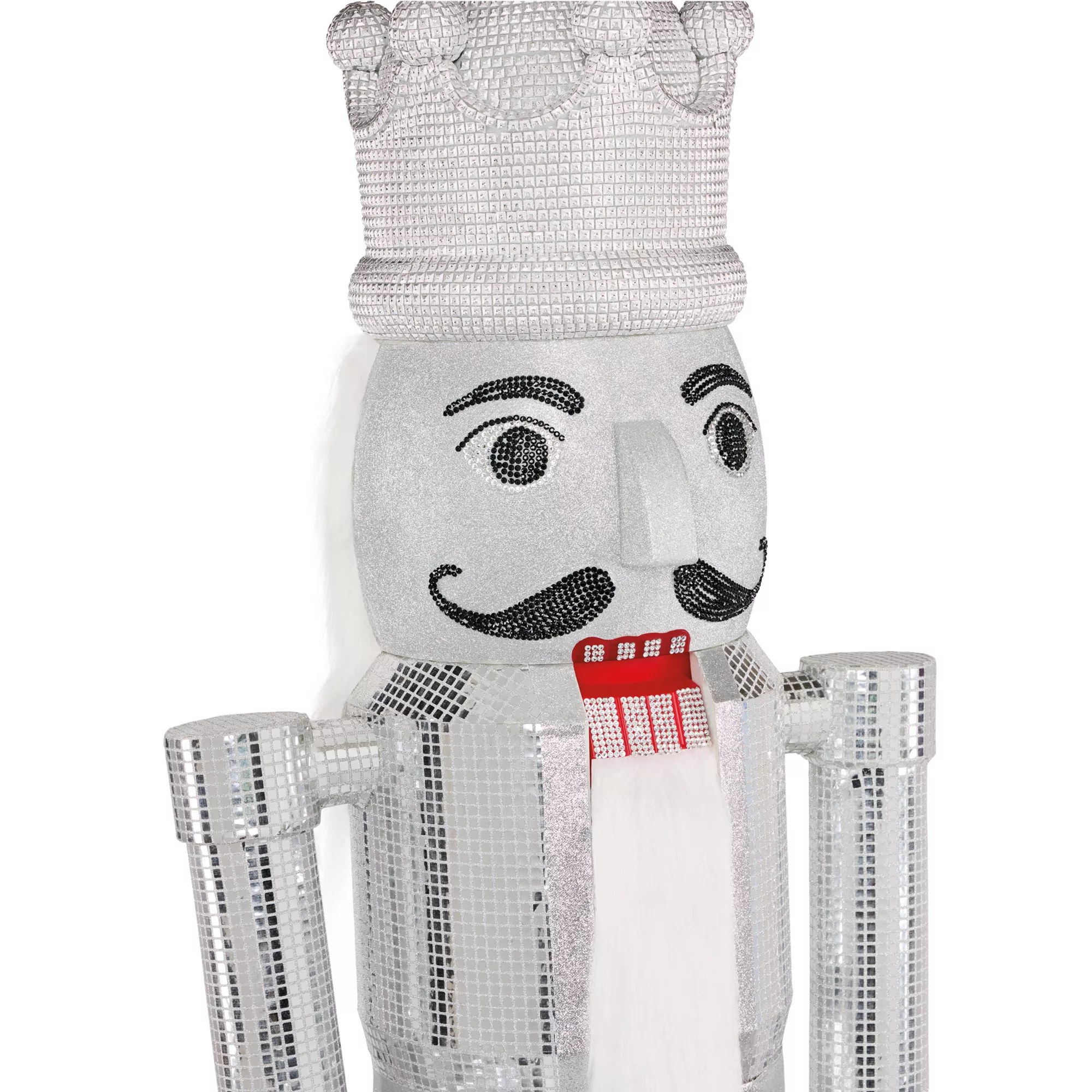 7 Ft Silver Bling Bluetooth Compatible Nutcracker Animatronic at Spirit Halloween