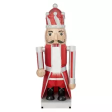 7 Ft Candy Cane Bling Bluetooth Compatible Nutcracker Animatronic at Spirit Halloween