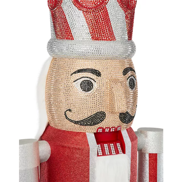 7 Ft Candy Cane Bling Bluetooth Compatible Nutcracker Animatronic at Spirit Halloween