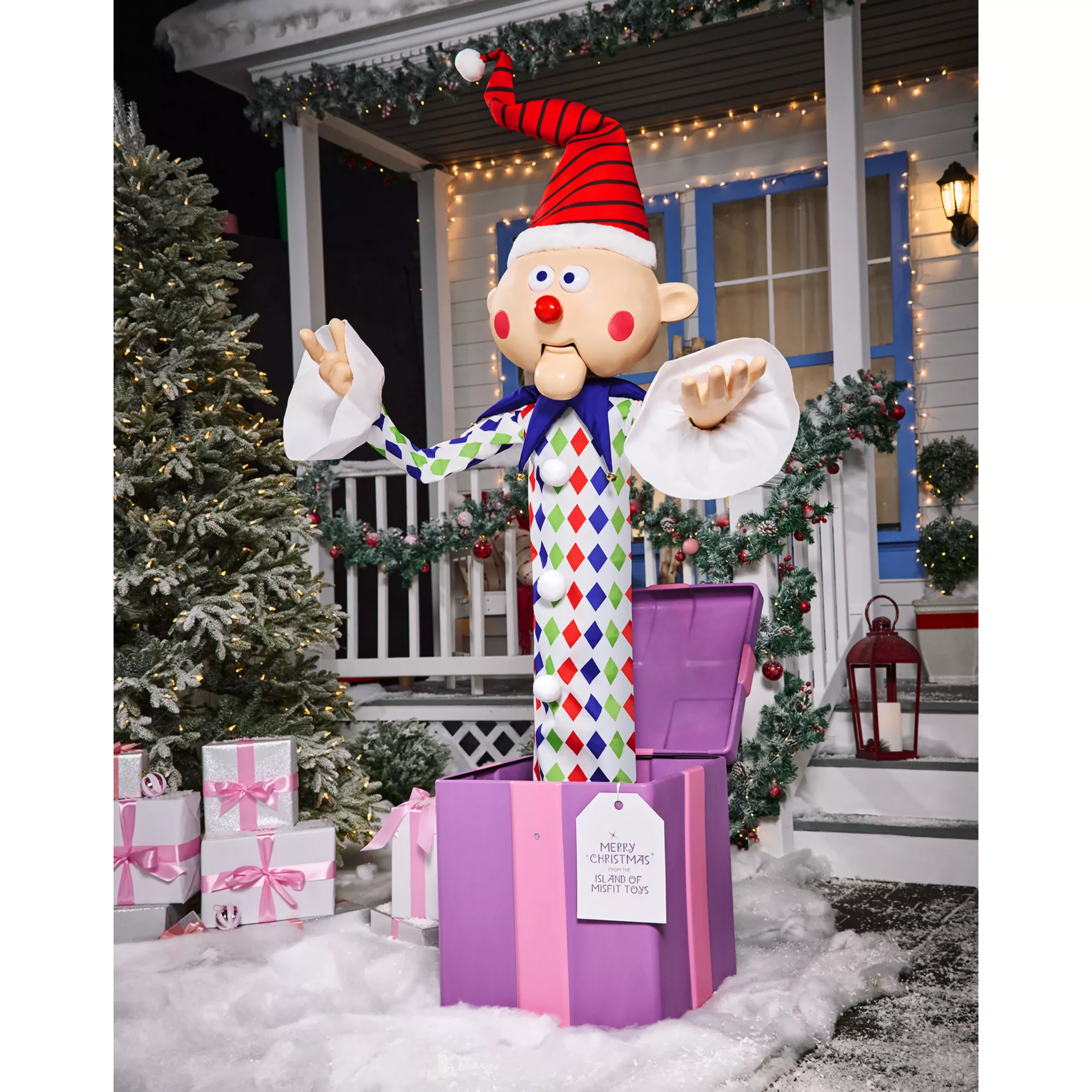 5 Ft 3 In Misfit Charlie-in-the-Box Animatronic - Rudolph the Red-Nosed Reindeer at Spirit Halloween