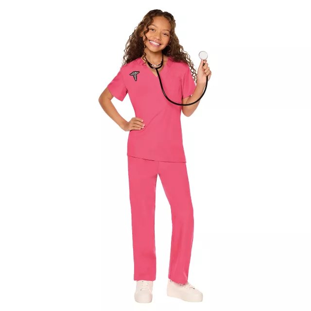 Kids Pink Medical Scrubs Costume at Spencer's