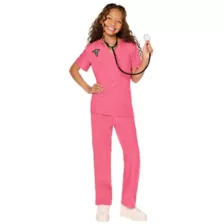 Kids Pink Medical Scrubs Costume at Spencer's