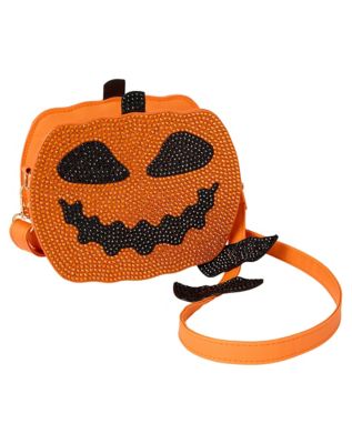 Rhinestone Jack-O'-Lantern Crossbody Bag - Spirithalloween.com