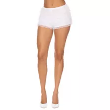 White Lace Ruffle Shorts at Spirit Halloween