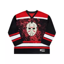 Adult Jason Voorhees Blood Hockey Jersey - Friday the 13th at Spirit Halloween