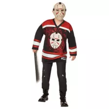 Kids Jason Voorhees Jersey and Mask Costume Kit - Friday the 13th at Spirit Halloween