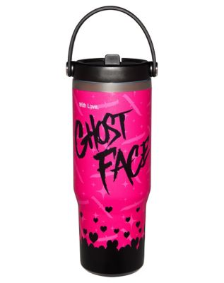 Spirit Halloween Ghost Face Heart Travel Tumbler - Thumbnail 2