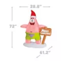 6 Ft Light-Up Patrick Star Christmas Inflatable Decoration – SpongeBob SquarePants at Spirit Halloween