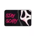 Ghost Face -  Stay Scary Pink Bath Mat at Spencer's