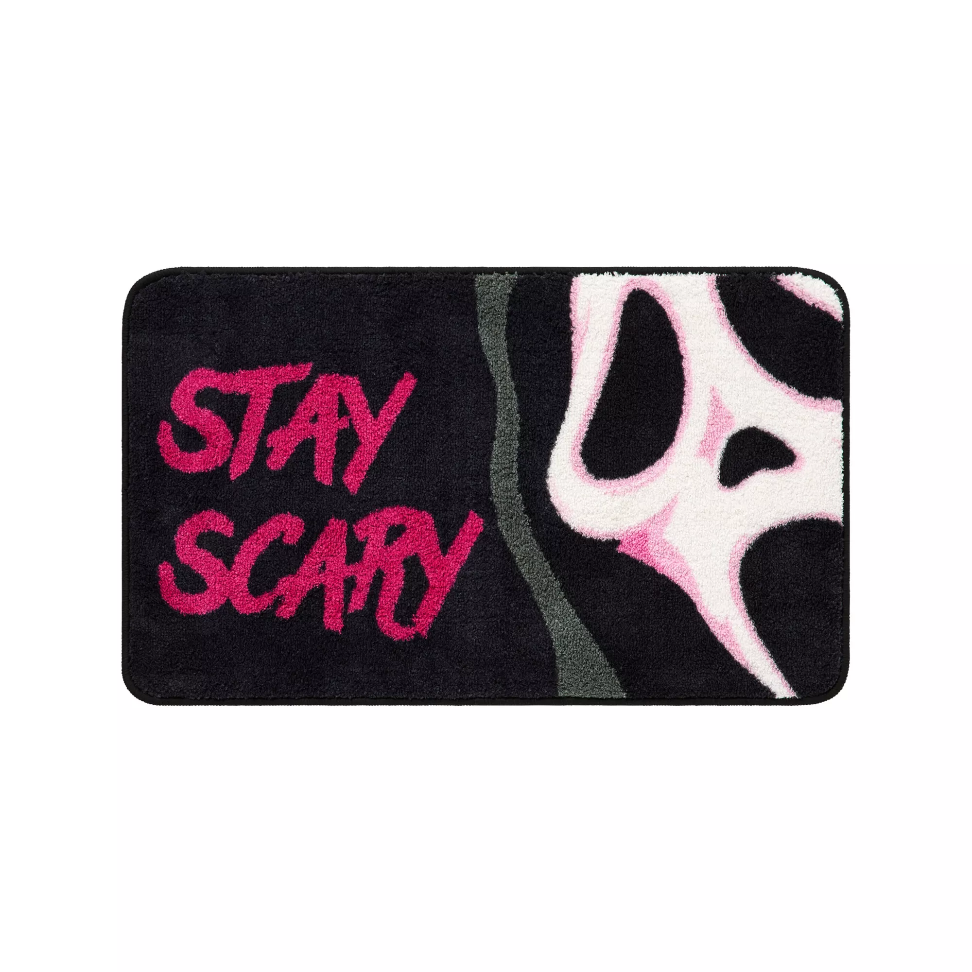 Ghost Face -  Stay Scary Pink Bath Mat at Spencer's
