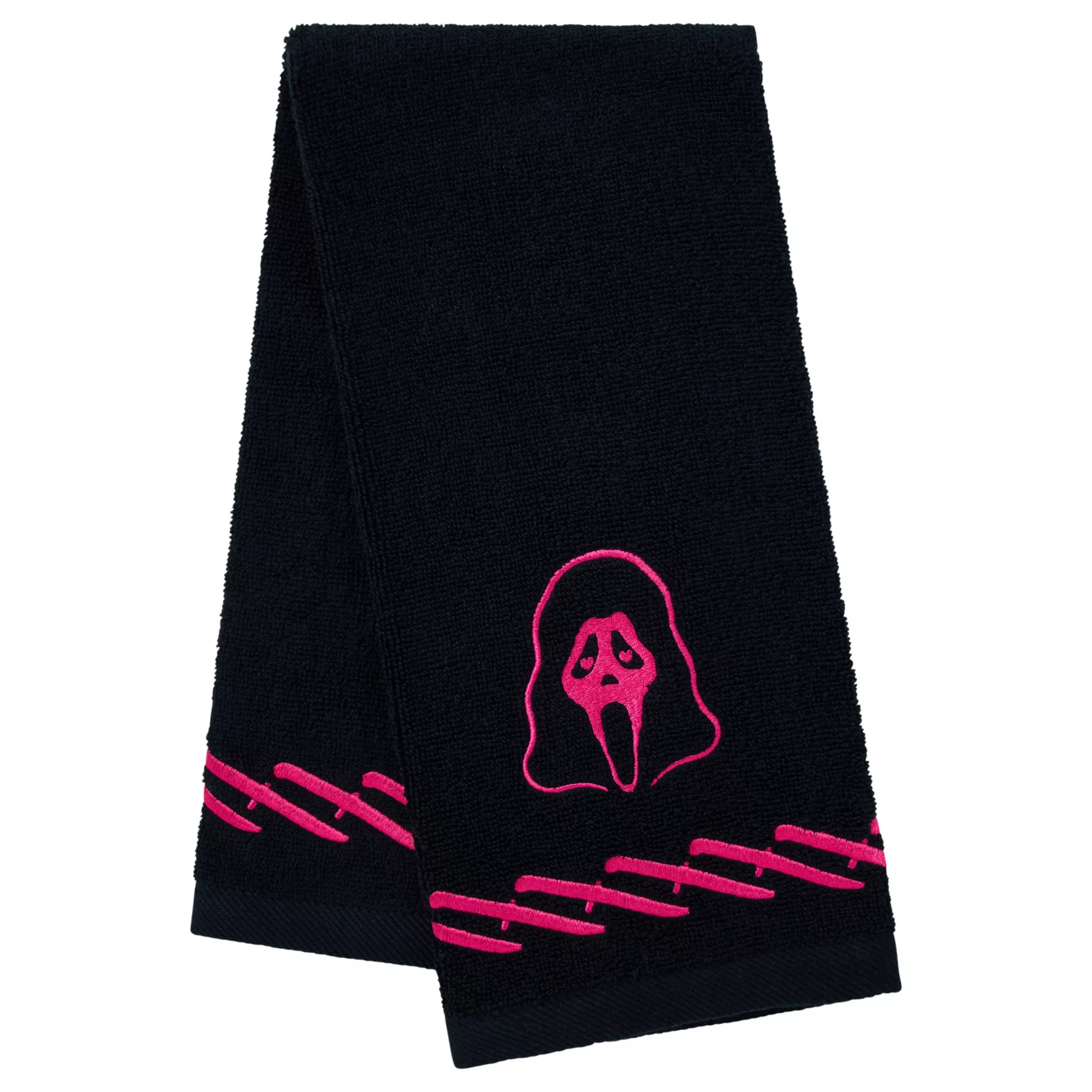 Ghost Face Pink and Black Hand Towel at Spirit Halloween