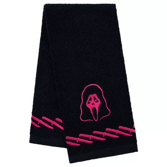 Ghost Face Pink and Black Hand Towel at Spirit Halloween