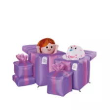 4 Ft 2 In Light-Up Misfit Doll & Misfit Elephant Animated Inflatable Decoration - Rudolph the Red-Nosed Reindeer at Spirit Halloween