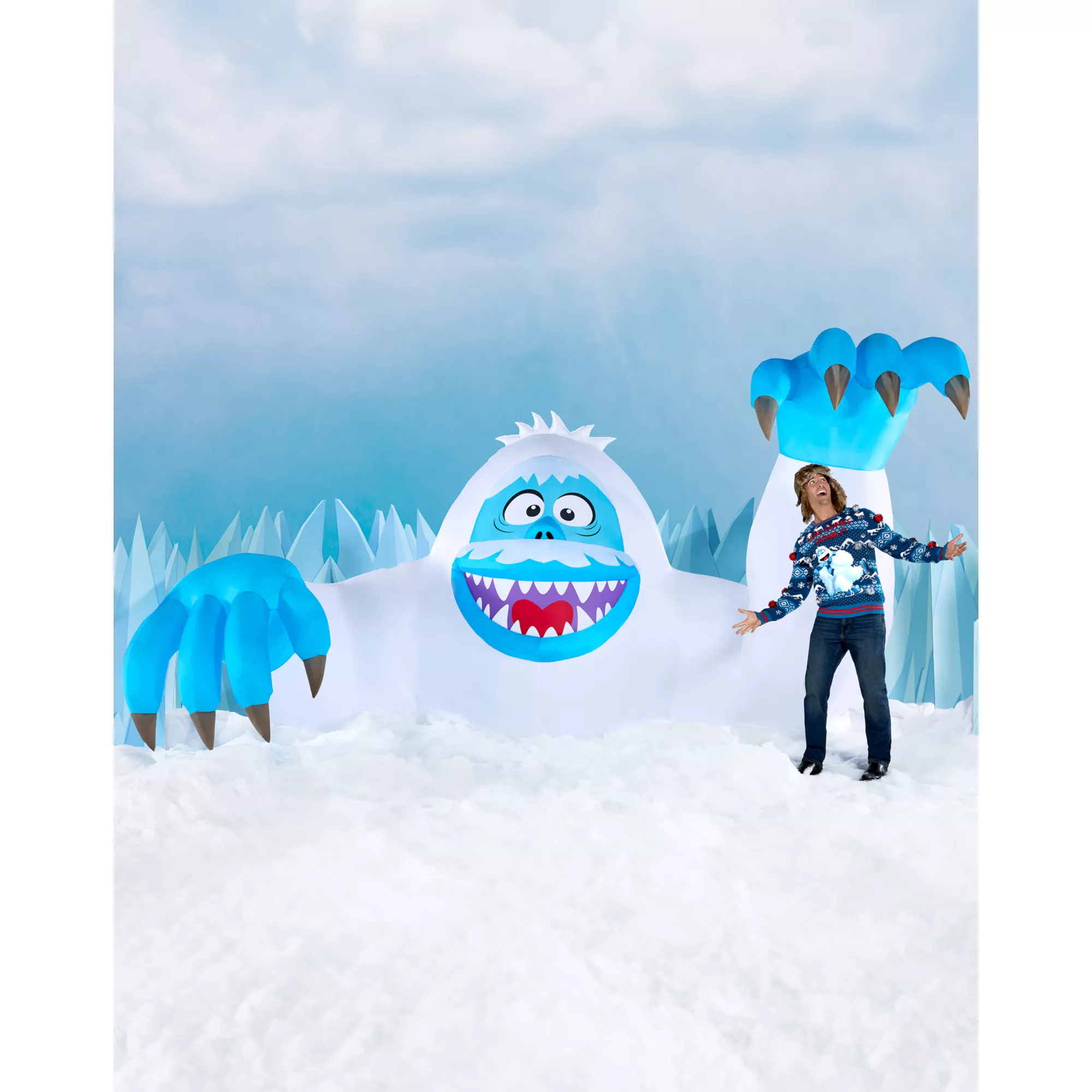 15 Ft Light-Up Bumble Inflatable Decoration - Rudolph the Red-Nosed Reindeer at Spirit Halloween