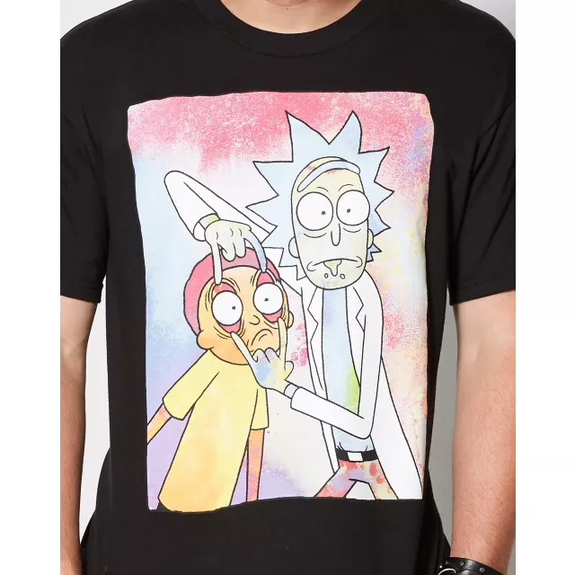 Neon Rick and Morty T Shirt at Spencer's