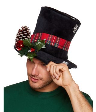 Christmas Snow Top Hat