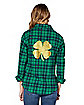 Glitter Not Irish Just Drunk St. Patrick's Day Plaid Shirt