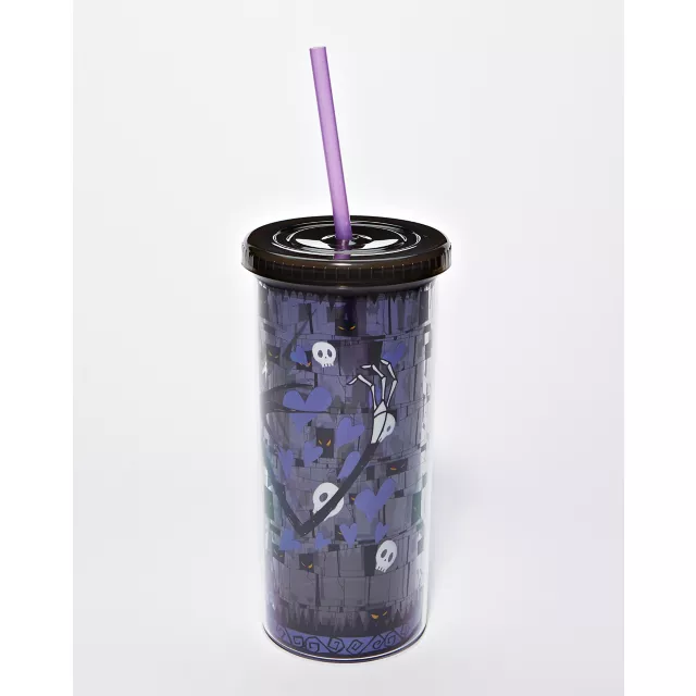 Jack Skellington Skull and Heart Cup with Straw 20 oz. - The Nightmare Before Christmas at Spencer's