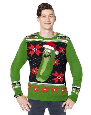 Rick and Morty Pickle Ugly Christmas Sweater Nouveau GILDAN 50/50 Polaire Parti 