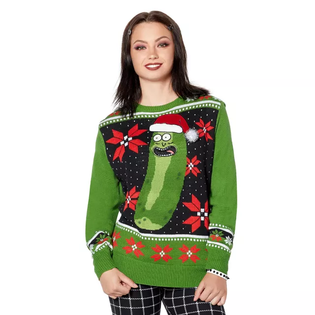 Light Up Pickle Rick Ugly Sweater Rick and Morty