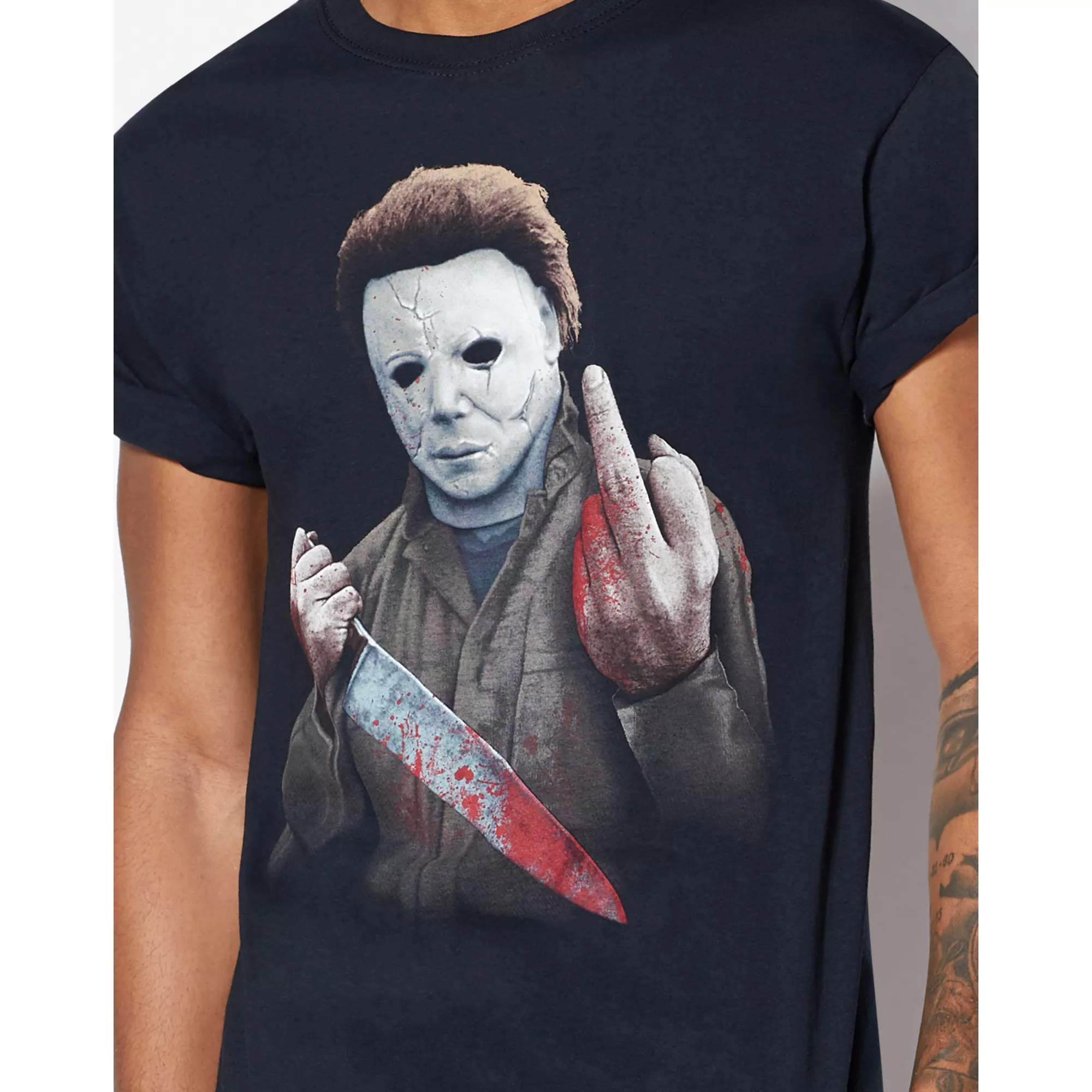 Middle Finger Michael Myers T Shirt - Halloween at Spencer's