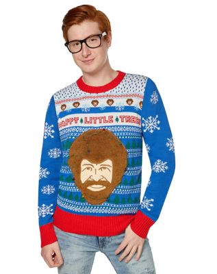 Bob ross light 2025 up christmas sweater