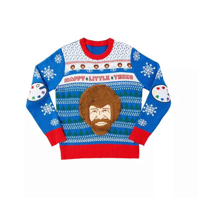 Bob ross holiday sweater hotsell