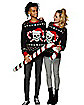 Candy Cane Skull Ugly Christmas Sweater