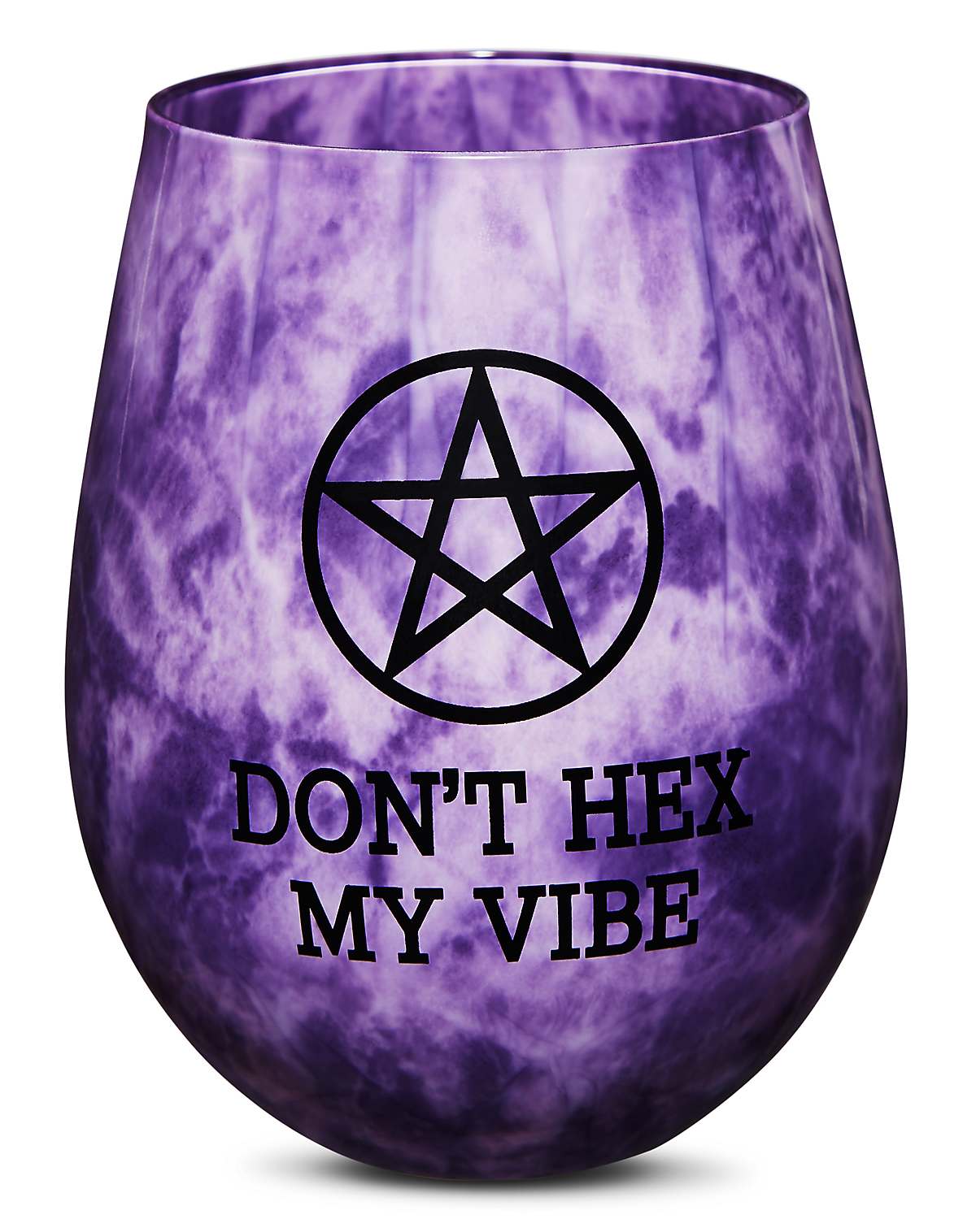 Don't Hex My Vibe Stemless Wine Glass