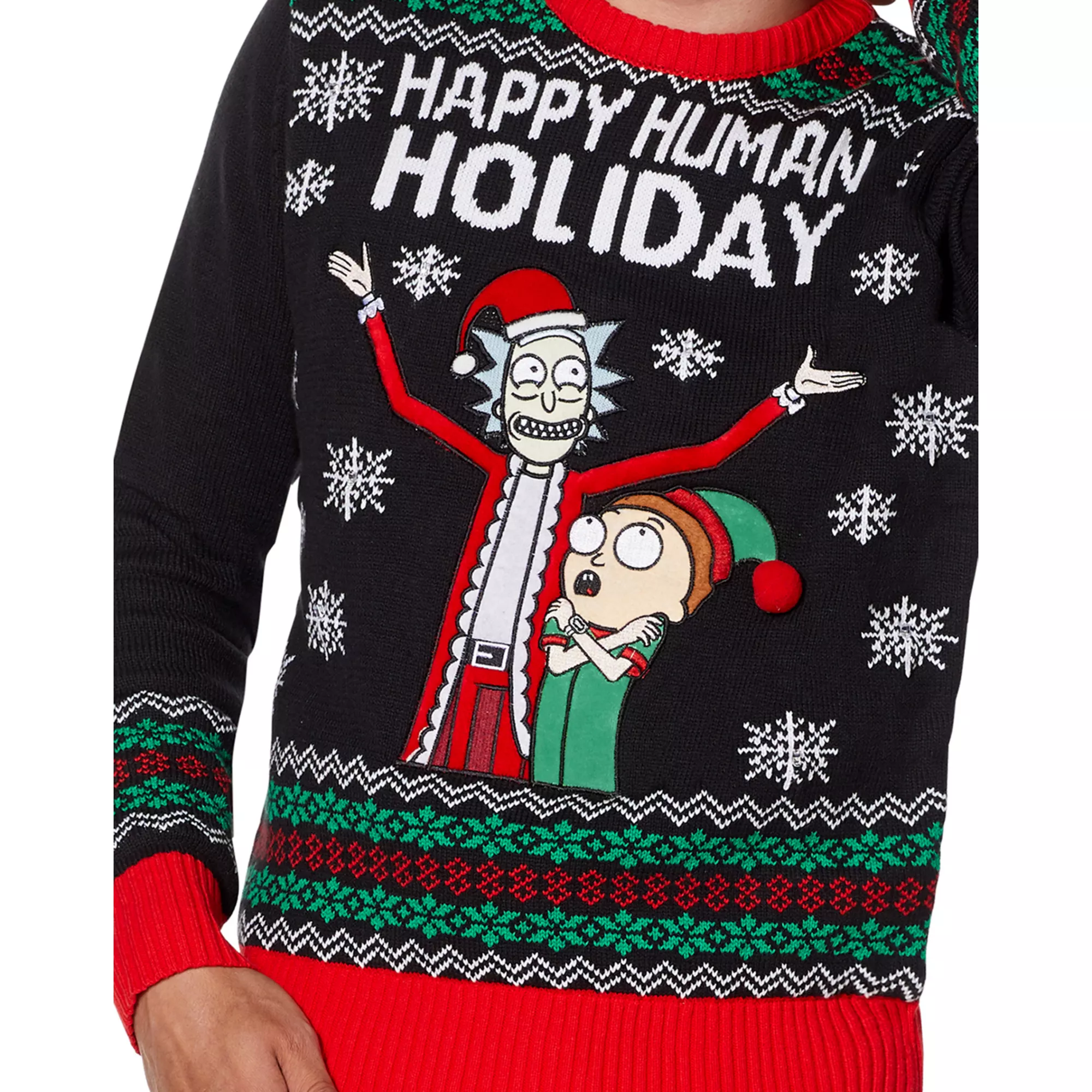 Light-Up Happy Human Holiday Christmas Sweater - Rick and Morty at Spencer's