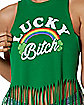 Lucky Bitch St. Patrick's Day Fringe Tank Top