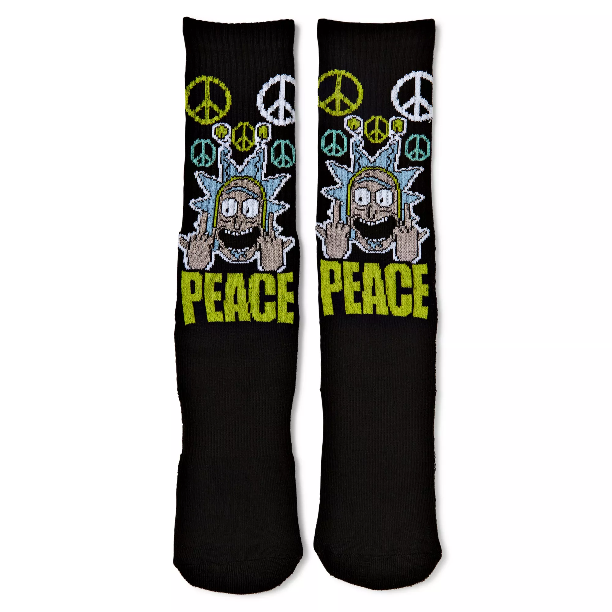 Rick Peace Socks - Rick and Morty at Spencer's