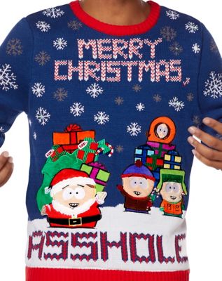 Light-Up Merry Christmas Asshole Ugly Christmas Sweater - South Park