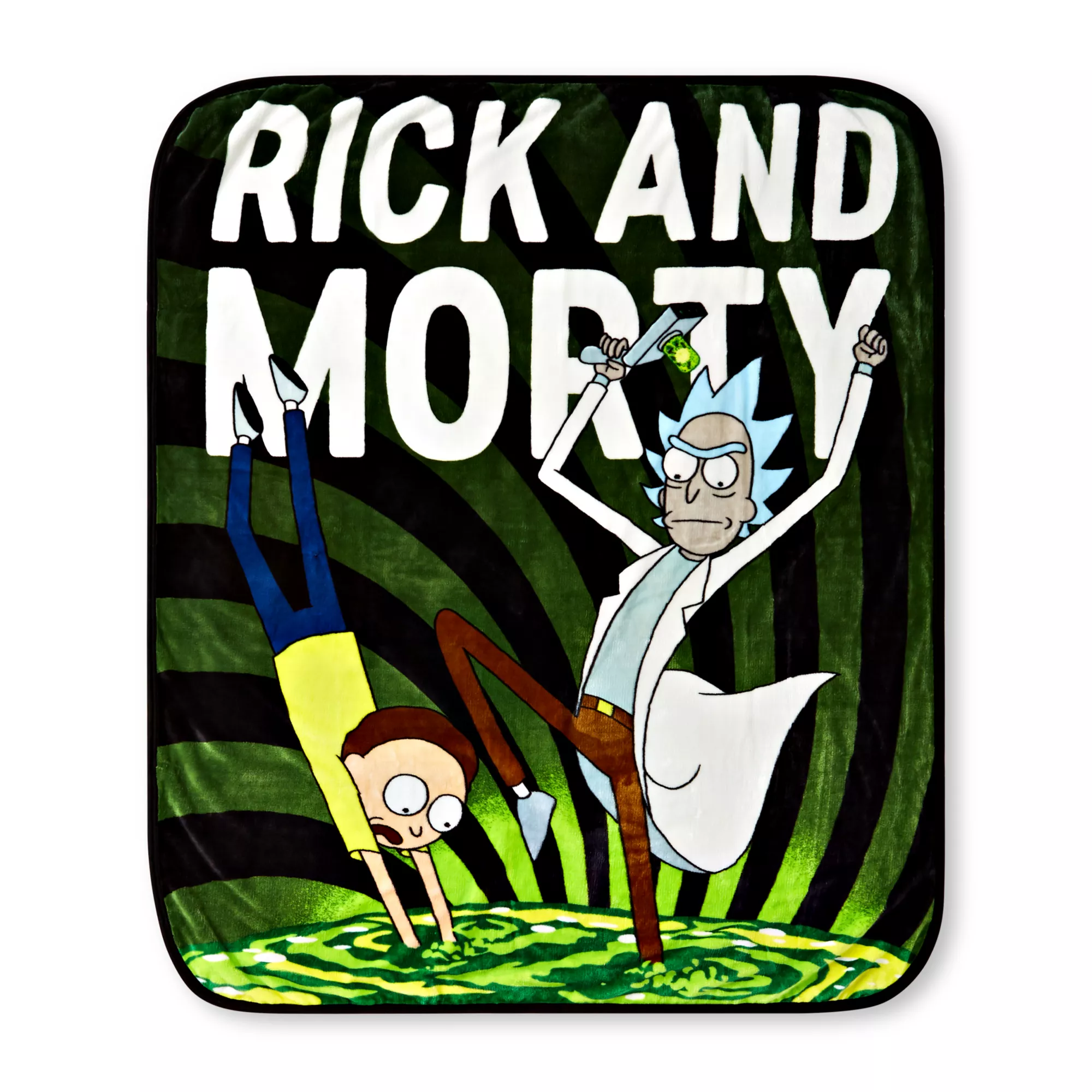 Rick and Morty Portal Fleece Blanket at Spencer's