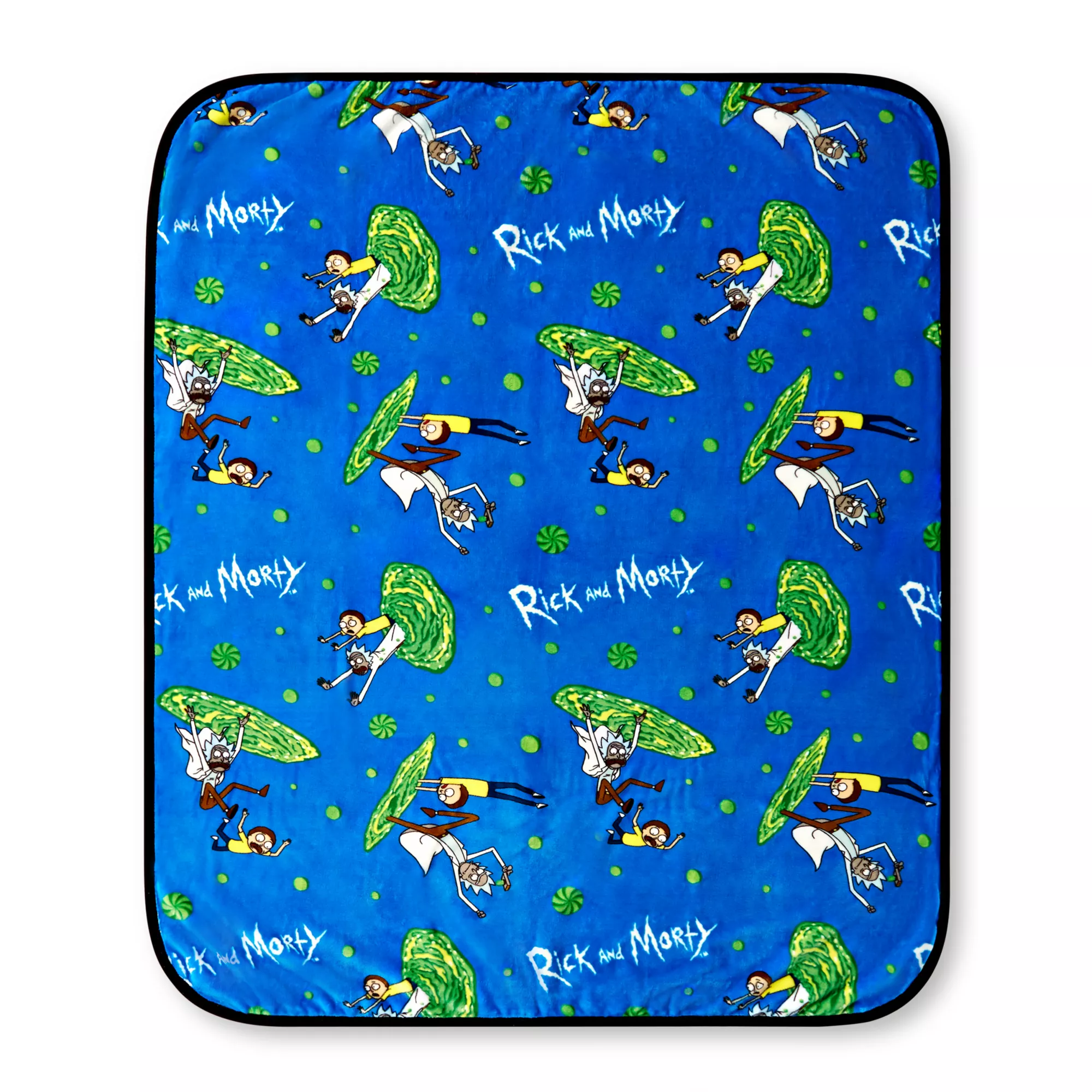 Rick and Morty Portal Fleece Blanket at Spencer's