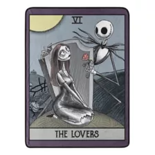 Tarot Card Jack Skellington and Sally Fleece Blanket – The Nightmare Before Christmas at Spencer's