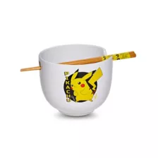 Pikachu Bowl with Chopsticks 20 oz. - Pokémon at Spirit Halloween