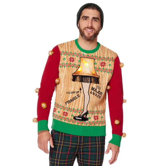 Light-Up Leg Lamp Christmas Sweater - A Christmas Story at Spencer's