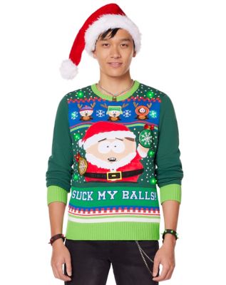 Light Up Suck My Balls Christmas Sweater South Park